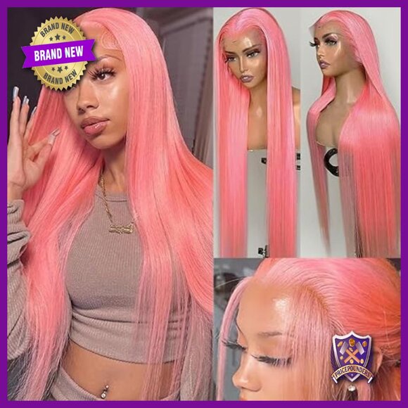 13x4 HD Lace Front Wig Human Hair 18 Inch Silky Straight 180% Density main image 5
